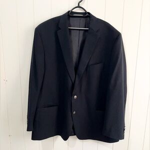 Michael Kors Wool Blend Blazer Jacket Career  2 Button size 50R Dark Navy Blue